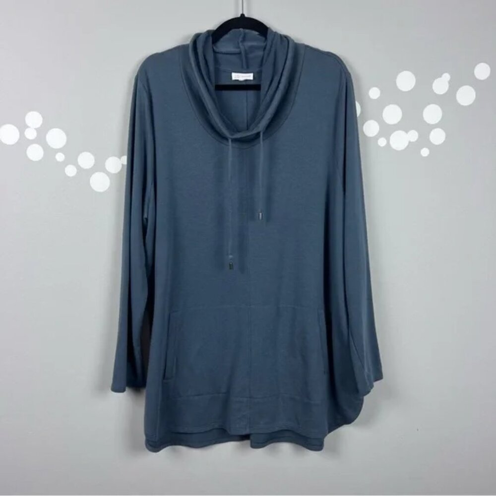 J. Jill Pure Jill Luxe Tencel Knit Cowl Pullover Top